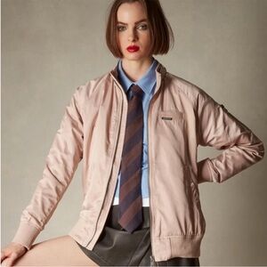 Members Only Pink Satin Bomber Jacket Size 14